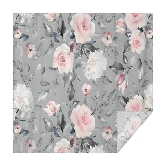 Pioneer Flower Floral Print Pattern Square Tablecloth,Waterproof Square Table Cover,Wipeable Spillproof Washable Table Cover for Home Kitchen Party Decor 42"X42"(107x107cm)