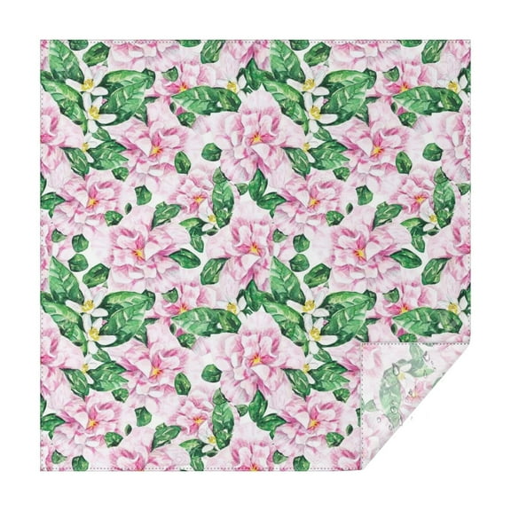 Pioneer Flower Floral Print Pattern Square Tablecloth,Waterproof Square Table Cover,Wipeable Spillproof Washable Table Cover for Home Kitchen Party Decor 52"x52"(132x132cm)