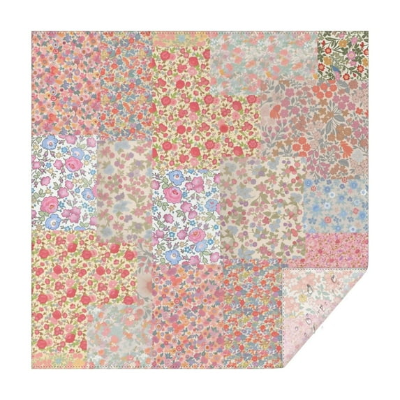 Pioneer Flower Floral Print Pattern Square Tablecloth,Waterproof Square Table Cover,Wipeable Spillproof Washable Table Cover for Home Kitchen Party Decor 52"x52"(132x132cm)