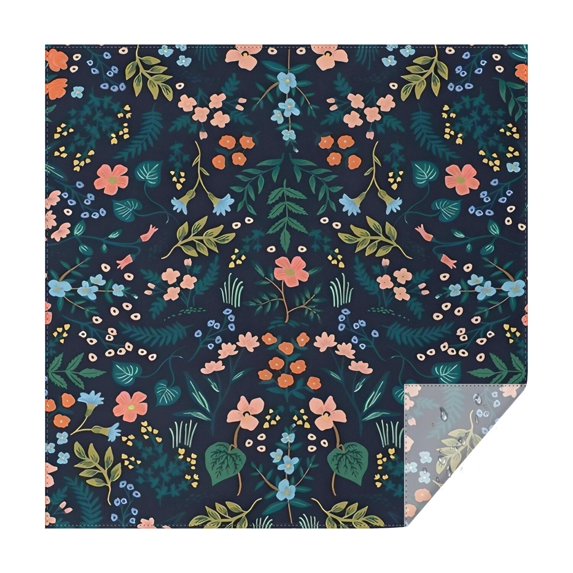Pioneer Flower Floral Print Pattern Square Tablecloth,Waterproof Square Table Cover,Wipeable Spillproof Washable Table Cover for Home Kitchen Party Decor 42"X42"(107x107cm)