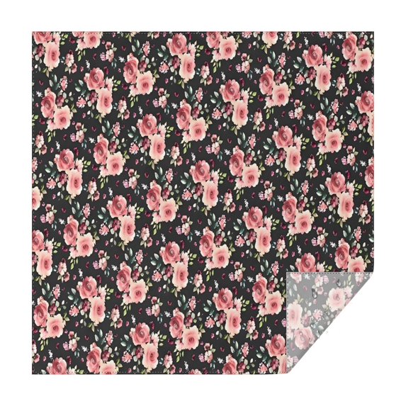Pioneer Flower Floral Print Pattern Square Tablecloth,Waterproof Square Table Cover,Wipeable Spillproof Washable Table Cover for Home Kitchen Party Decor 42"X42"(107x107cm)
