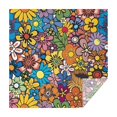 thumbnail image 1 of Pioneer Flower Floral Print Pattern Square Tablecloth,Waterproof Square Table Cover,Wipeable Spillproof Washable Table Cover for Home Kitchen Party Decor 42"X42"(107x107cm), 1 of 6