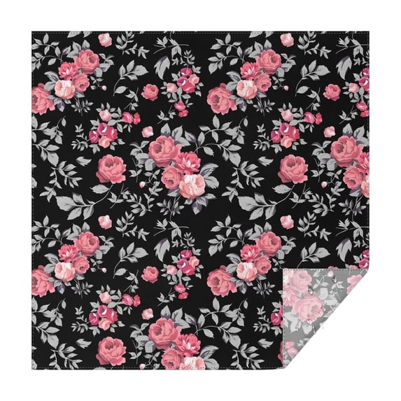 Pioneer Flower Floral Print Pattern Square Tablecloth,Waterproof Square Table Cover,Wipeable Spillproof Washable Table Cover for Home Kitchen Party Decor 60"x60"(152x152cm)