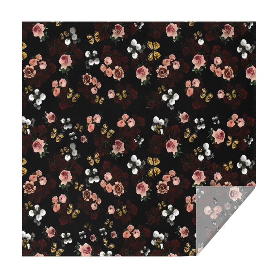Pioneer Flower Floral Print Pattern Square Tablecloth,Waterproof Square Table Cover,Wipeable Spillproof Washable Table Cover for Home Kitchen Party Decor 52"x52"(132x132cm)