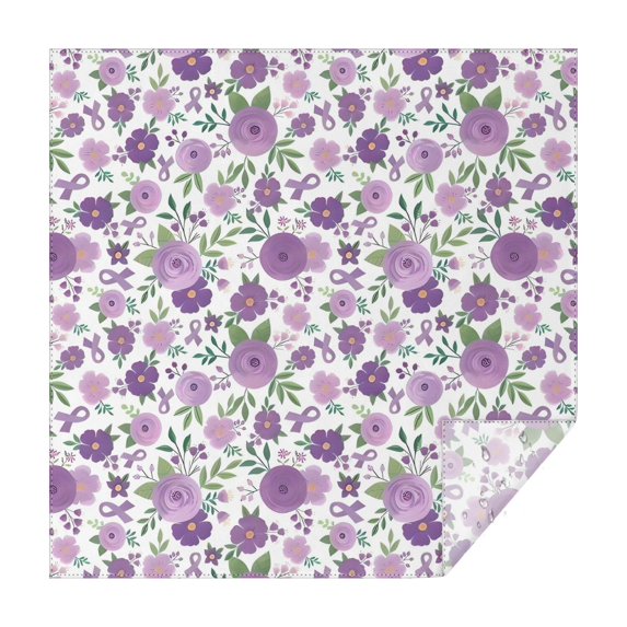 Pioneer Flower Floral Print Pattern Square Tablecloth,Waterproof Square Table Cover,Wipeable Spillproof Washable Table Cover for Home Kitchen Party Decor 42"X42"(107x107cm)