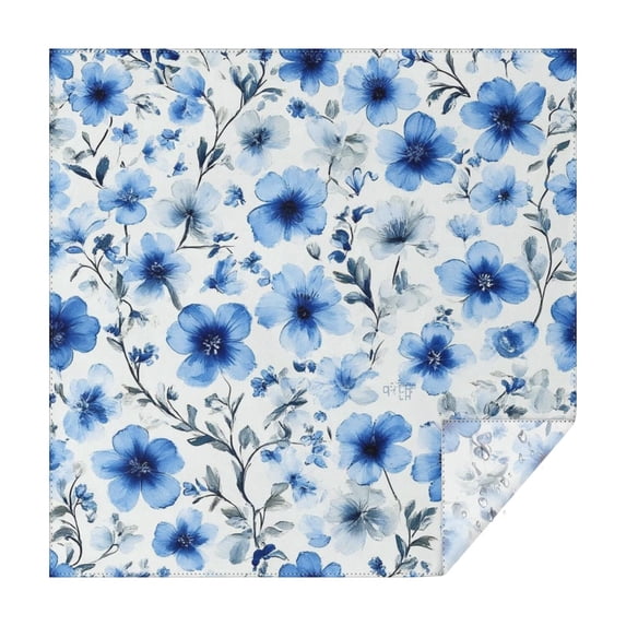 Pioneer Flower Floral Print Pattern Square Tablecloth,Waterproof Square Table Cover,Wipeable Spillproof Washable Table Cover for Home Kitchen Party Decor 52"x52"(132x132cm)