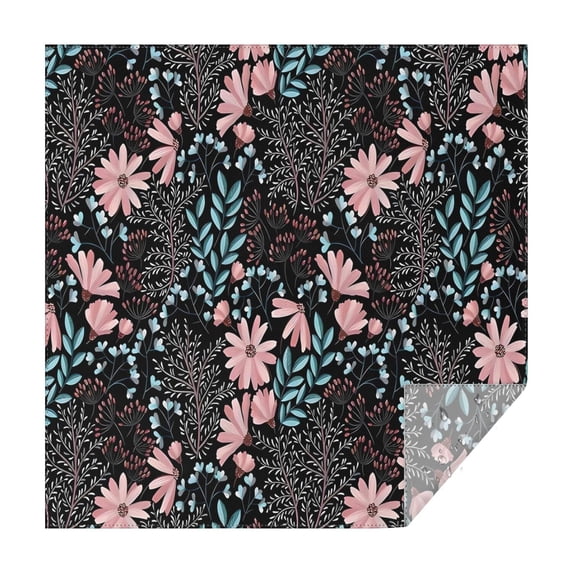 Pioneer Flower Floral Print Pattern Square Tablecloth,Waterproof Square Table Cover,Wipeable Spillproof Washable Table Cover for Home Kitchen Party Decor 60"x60"(152x152cm)