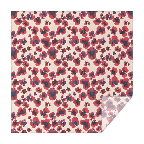 Pioneer Flower Floral Print Pattern Square Tablecloth,Waterproof Square Table Cover,Wipeable Spillproof Washable Table Cover for Home Kitchen Party Decor 52"x52"(132x132cm)