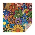 thumbnail image 1 of Pioneer Flower Floral Print Pattern Square Tablecloth,Waterproof Square Table Cover,Wipeable Spillproof Washable Table Cover for Home Kitchen Party Decor 42"X42"(107x107cm), 1 of 6