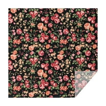 Pioneer Flower Floral Print Pattern Square Tablecloth,Waterproof Square Table Cover,Wipeable Spillproof Washable Table Cover for Home Kitchen Party Decor 42"X42"(107x107cm)