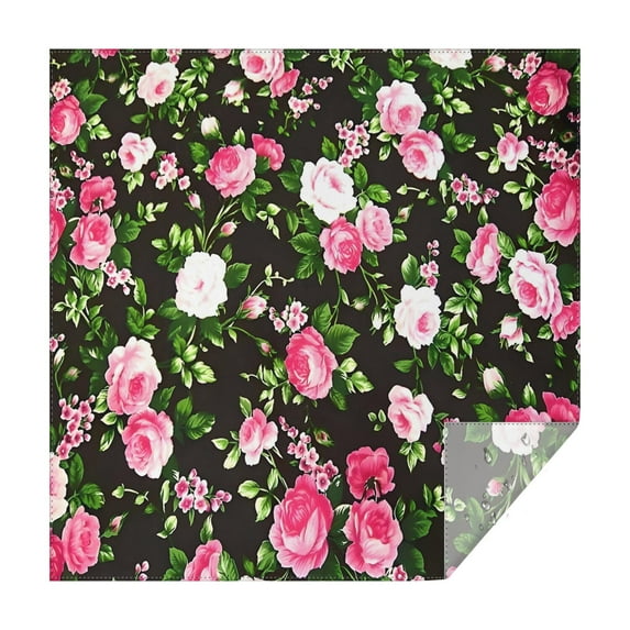 Pioneer Flower Floral Print Pattern Square Tablecloth,Waterproof Square Table Cover,Wipeable Spillproof Washable Table Cover for Home Kitchen Party Decor 52"x52"(132x132cm)