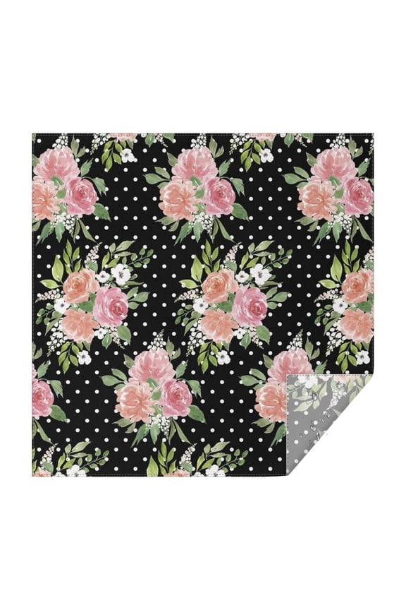 Pioneer Flower Floral Print Pattern Square Tablecloth,Waterproof Square Table Cover,Wipeable Spillproof Washable Table Cover for Home Kitchen Party Decor 60"x60"(152x152cm)