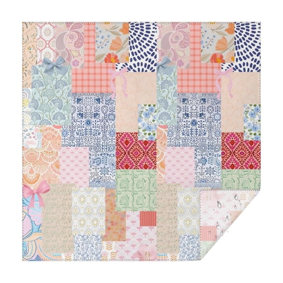 Pioneer Flower Floral Print Pattern Square Tablecloth,Waterproof Square Table Cover,Wipeable Spillproof Washable Table Cover for Home Kitchen Party Decor 42"X42"(107x107cm)