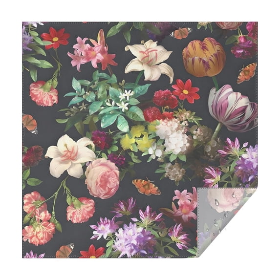 Pioneer Flower Floral Print Pattern Square Tablecloth,Waterproof Square Table Cover,Wipeable Spillproof Washable Table Cover for Home Kitchen Party Decor 42"X42"(107x107cm)