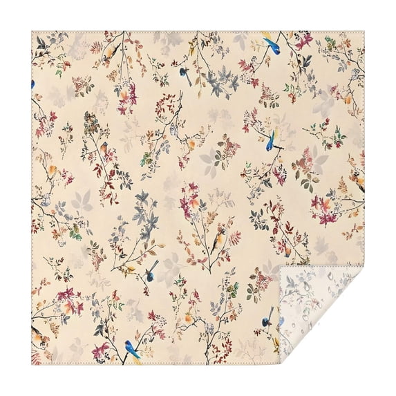 Pioneer Flower Floral Print Pattern Square Tablecloth,Waterproof Square Table Cover,Wipeable Spillproof Washable Table Cover for Home Kitchen Party Decor 42"X42"(107x107cm)