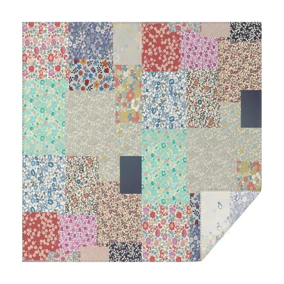 Pioneer Flower Floral Print Pattern Square Tablecloth,Waterproof Square Table Cover,Wipeable Spillproof Washable Table Cover for Home Kitchen Party Decor 52"x52"(132x132cm)