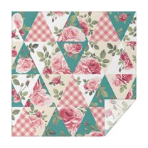 Pioneer Flower Floral Print Pattern Square Tablecloth,Waterproof Square Table Cover,Wipeable Spillproof Washable Table Cover for Home Kitchen Party Decor 42"X42"(107x107cm)