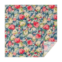 Pioneer Flower Floral Print Pattern Square Tablecloth,Waterproof Square Table Cover,Wipeable Spillproof Washable Table Cover for Home Kitchen Party Decor 42"X42"(107x107cm)