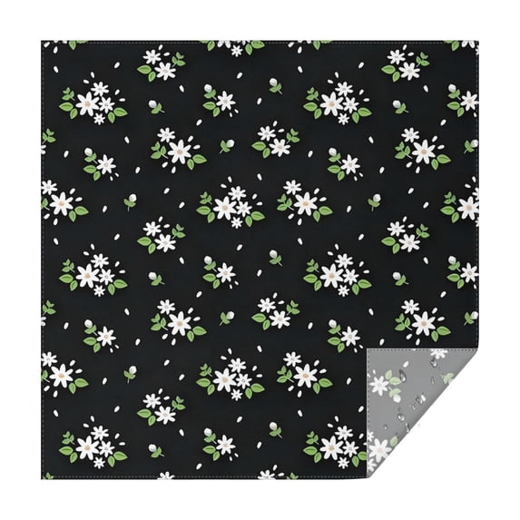 Pioneer Flower Floral Print Pattern Square Tablecloth,Waterproof Square Table Cover,Wipeable Spillproof Washable Table Cover for Home Kitchen Party Decor 60"x60"(152x152cm)