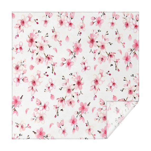 Pioneer Flower Floral Print Pattern Square Tablecloth,Waterproof Square Table Cover,Wipeable Spillproof Washable Table Cover for Home Kitchen Party Decor 42"X42"(107x107cm)