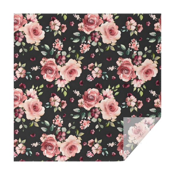 Pioneer Flower Floral Print Pattern Square Tablecloth,Waterproof Square Table Cover,Wipeable Spillproof Washable Table Cover for Home Kitchen Party Decor 42"X42"(107x107cm)