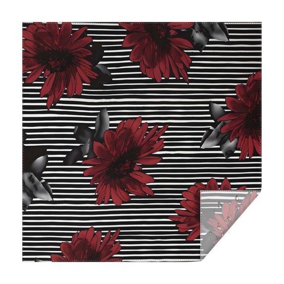 Pioneer Flower Floral Print Pattern Square Tablecloth,Waterproof Square Table Cover,Wipeable Spillproof Washable Table Cover for Home Kitchen Party Decor 42"X42"(107x107cm)
