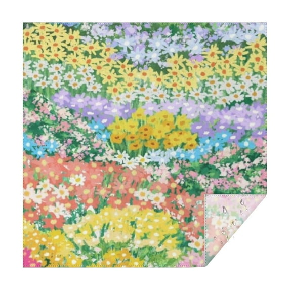 Pioneer Flower Floral Print Pattern Square Tablecloth,Waterproof Square Table Cover,Wipeable Spillproof Washable Table Cover for Home Kitchen Party Decor 42"X42"(107x107cm)