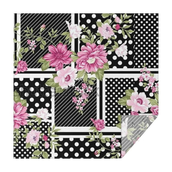 Pioneer Flower Floral Print Pattern Square Tablecloth,Waterproof Square Table Cover,Wipeable Spillproof Washable Table Cover for Home Kitchen Party Decor 42"X42"(107x107cm)