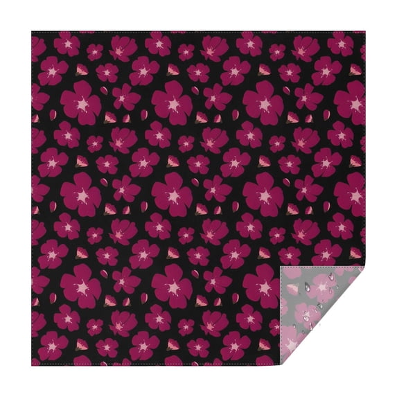 Pioneer Flower Floral Print Pattern Square Tablecloth,Waterproof Square Table Cover,Wipeable Spillproof Washable Table Cover for Home Kitchen Party Decor 52"x52"(132x132cm)
