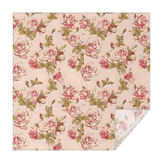 Pioneer Flower Floral Print Pattern Square Tablecloth,Waterproof Square Table Cover,Wipeable Spillproof Washable Table Cover for Home Kitchen Party Decor 42"X42"(107x107cm)