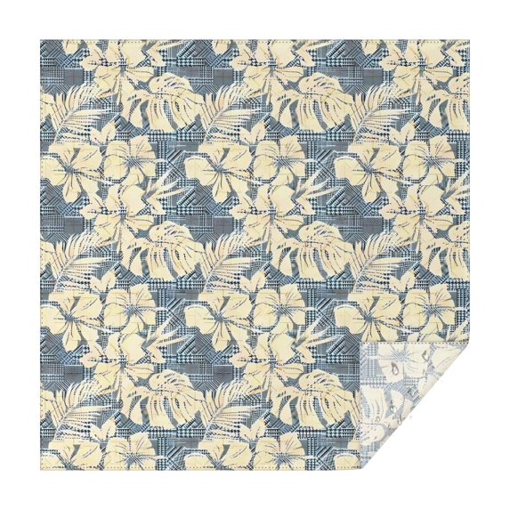 Pioneer Flower Floral Print Pattern Square Tablecloth,Waterproof Square Table Cover,Wipeable Spillproof Washable Table Cover for Home Kitchen Party Decor 42"X42"(107x107cm)