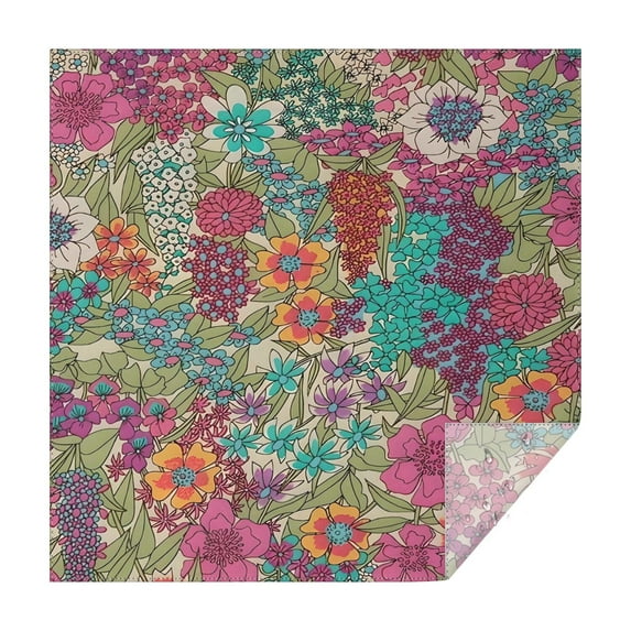 Pioneer Flower Floral Print Pattern Square Tablecloth,Waterproof Square Table Cover,Wipeable Spillproof Washable Table Cover for Home Kitchen Party Decor 60"x60"(152x152cm)