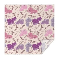 Pioneer Flower Floral Print Pattern Square Tablecloth,Waterproof Square Table Cover,Wipeable Spillproof Washable Table Cover for Home Kitchen Party Decor 42"X42"(107x107cm)