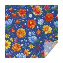 Pioneer Flower Floral Print Pattern Square Tablecloth,Waterproof Square Table Cover,Wipeable Spillproof Washable Table Cover for Home Kitchen Party Decor 42"X42"(107x107cm)