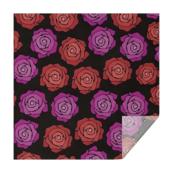 Pioneer Flower Floral Print Pattern Square Tablecloth,Waterproof Square Table Cover,Wipeable Spillproof Washable Table Cover for Home Kitchen Party Decor 60"x60"(152x152cm)