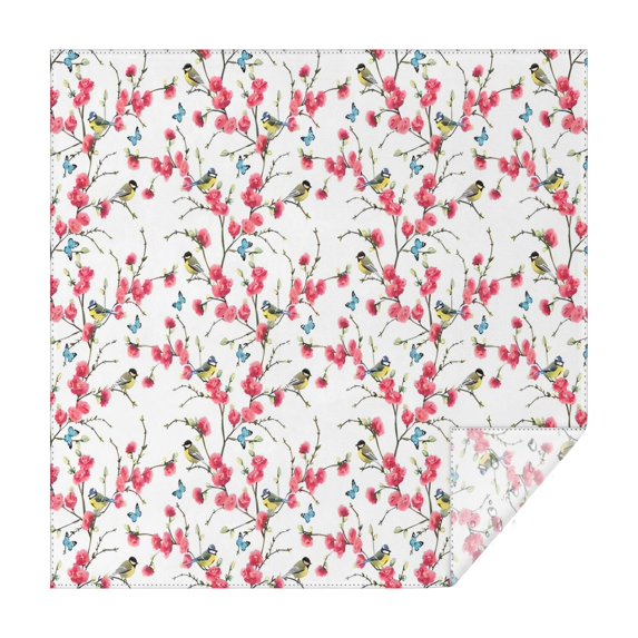 Pioneer Flower Floral Print Pattern Square Tablecloth,Waterproof Square Table Cover,Wipeable Spillproof Washable Table Cover for Home Kitchen Party Decor 42"X42"(107x107cm)