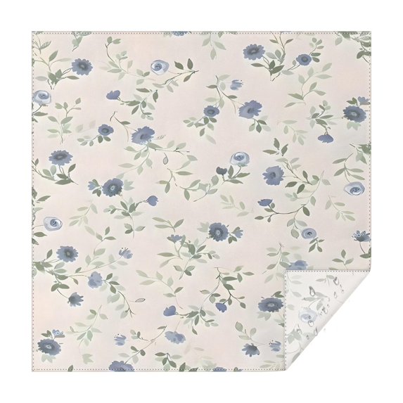 Pioneer Flower Floral Print Pattern Square Tablecloth,Waterproof Square Table Cover,Wipeable Spillproof Washable Table Cover for Home Kitchen Party Decor 42"X42"(107x107cm)