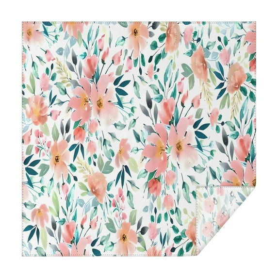 Pioneer Flower Floral Print Pattern Square Tablecloth,Waterproof Square Table Cover,Wipeable Spillproof Washable Table Cover for Home Kitchen Party Decor 42"X42"(107x107cm)