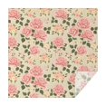 thumbnail image 1 of Pioneer Flower Floral Print Pattern Square Tablecloth,Waterproof Square Table Cover,Wipeable Spillproof Washable Table Cover for Home Kitchen Party Decor 52"x52"(132x132cm), 1 of 6