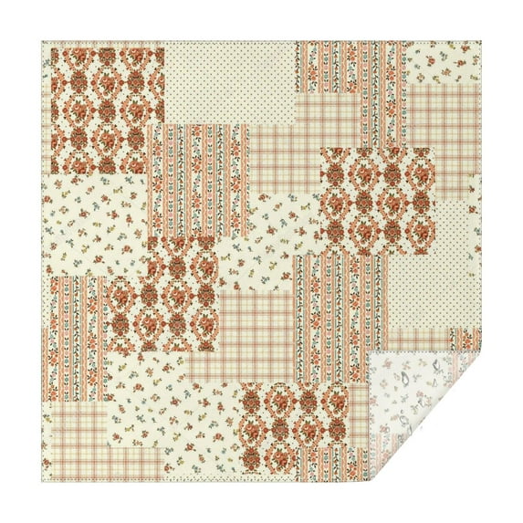 Pioneer Flower Floral Print Pattern Square Tablecloth,Waterproof Square Table Cover,Wipeable Spillproof Washable Table Cover for Home Kitchen Party Decor 52"x52"(132x132cm)