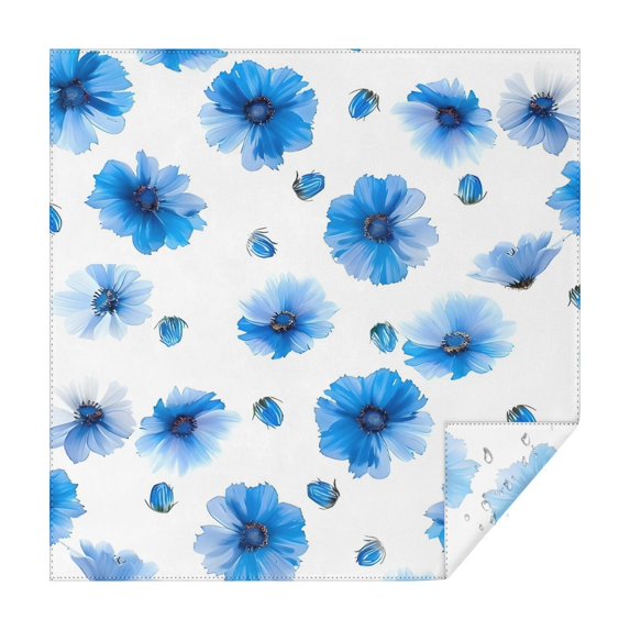 Pioneer Flower Floral Print Pattern Square Tablecloth,Waterproof Square Table Cover,Wipeable Spillproof Washable Table Cover for Home Kitchen Party Decor 42"X42"(107x107cm)