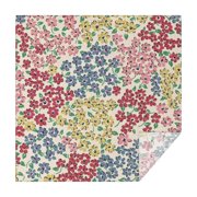 Pioneer Flower Floral Print Pattern Square Tablecloth,Waterproof Square Table Cover,Wipeable Spillproof Washable Table Cover for Home Kitchen Party Decor 42X42(107x107cm)