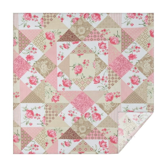 Pioneer Flower Floral Print Pattern Square Tablecloth,Waterproof Square Table Cover,Wipeable Spillproof Washable Table Cover for Home Kitchen Party Decor 42"X42"(107x107cm)
