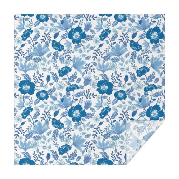 Pioneer Flower Floral Print Pattern Square Tablecloth,Waterproof Square Table Cover,Wipeable Spillproof Washable Table Cover for Home Kitchen Party Decor 42"X42"(107x107cm)