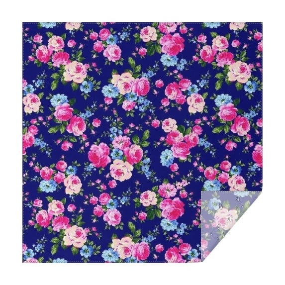 Pioneer Flower Floral Print Pattern Square Tablecloth,Waterproof Square Table Cover,Wipeable Spillproof Washable Table Cover for Home Kitchen Party Decor 52"x52"(132x132cm)