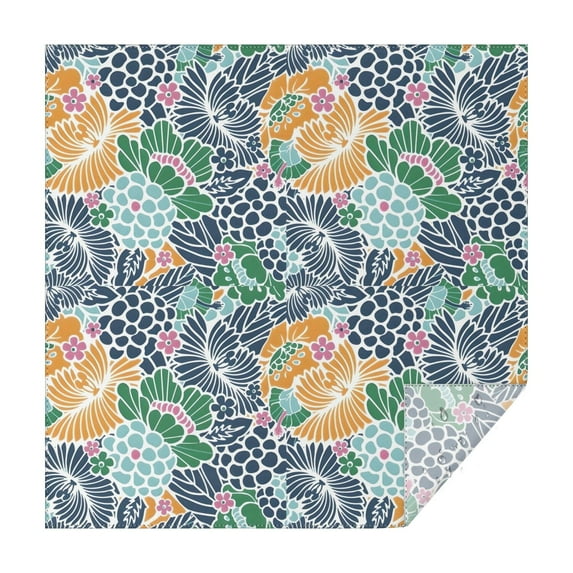 Pioneer Flower Floral Print Pattern Square Tablecloth,Waterproof Square Table Cover,Wipeable Spillproof Washable Table Cover for Home Kitchen Party Decor 42"X42"(107x107cm)