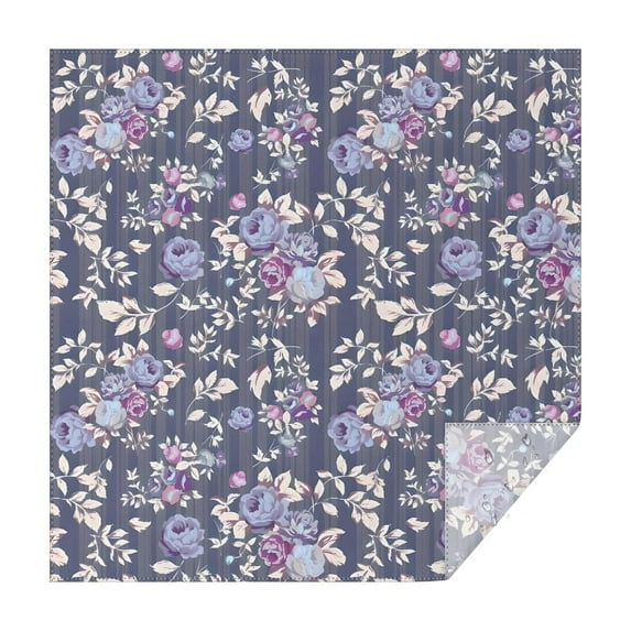 Pioneer Flower Floral Print Pattern Square Tablecloth,Waterproof Square Table Cover,Wipeable Spillproof Washable Table Cover for Home Kitchen Party Decor 60"x60"(152x152cm)