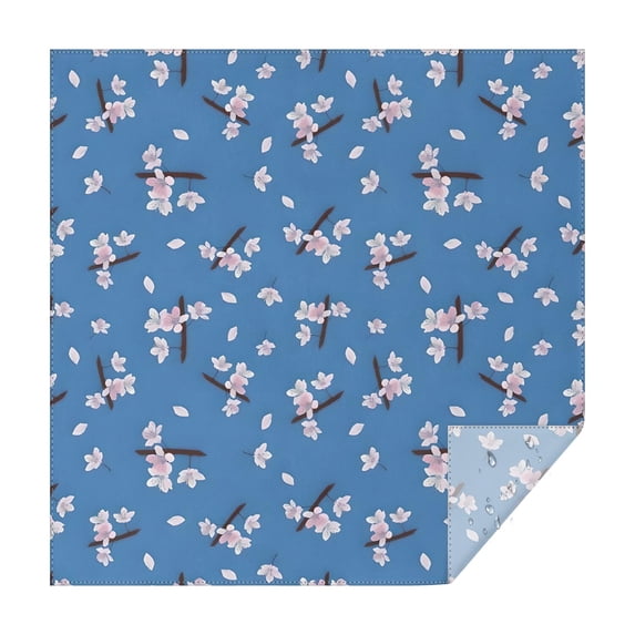 Pioneer Flower Floral Print Pattern Square Tablecloth,Waterproof Square Table Cover,Wipeable Spillproof Washable Table Cover for Home Kitchen Party Decor 52"x52"(132x132cm)