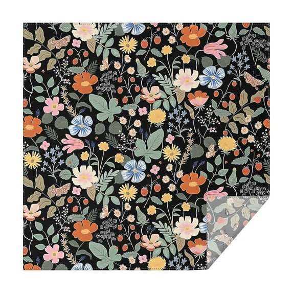 Pioneer Flower Floral Print Pattern Square Tablecloth,Waterproof Square Table Cover,Wipeable Spillproof Washable Table Cover for Home Kitchen Party Decor 60"x60"(152x152cm)