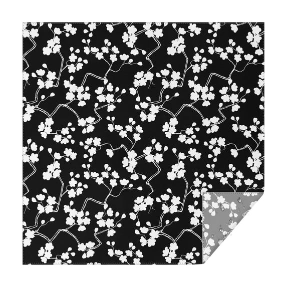 Pioneer Flower Floral Print Pattern Square Tablecloth,Waterproof Square Table Cover,Wipeable Spillproof Washable Table Cover for Home Kitchen Party Decor 52"x52"(132x132cm)